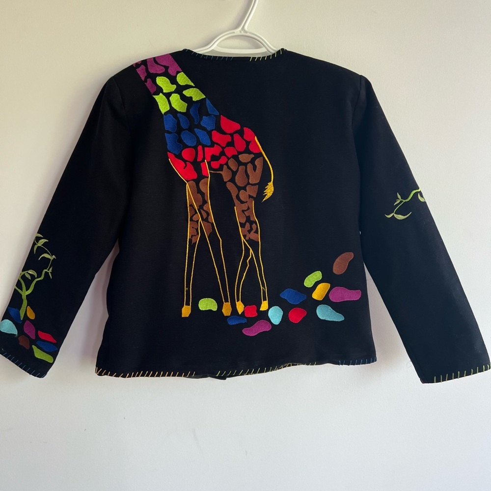 Y2K 100% Cotton Vintage Jacket with Embroidery Safari Mother-core size Large - Picture 2 of 12